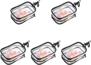 Clear Pouch for Hanging Doll Storage Compact observation Case for and Display for Boys and Girls and Collectors Toyvian 5pcs Mini Transparent Doll Carrier Bag 