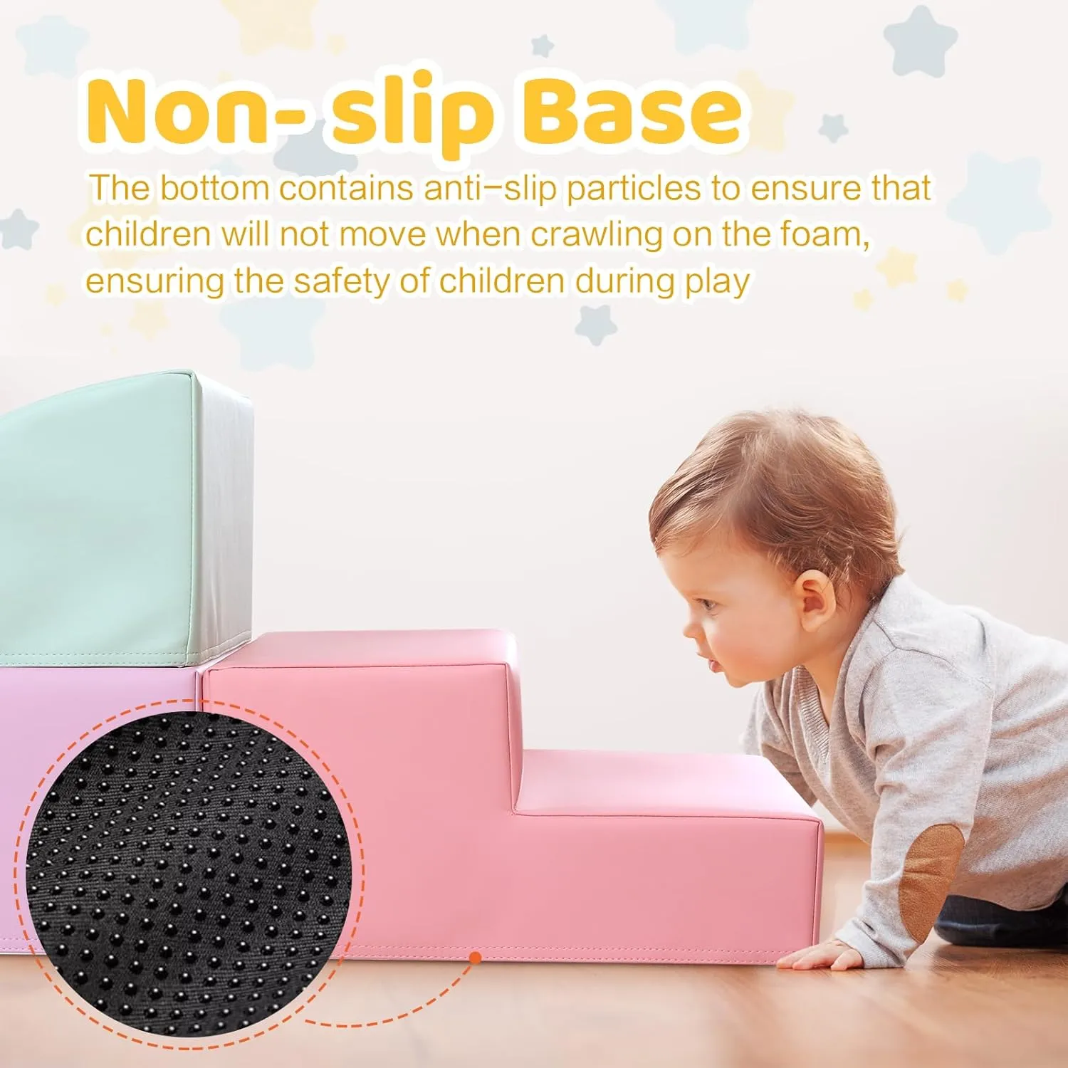 Climbing creep willow Toys Indoor for Kids Crawling (Purple Climbing Blocks) Foam Climbing Blocks for Toddler: with 4-Piece PU Leather Climbing Toys and a Ball Pit - Foam Ball Pit for Toddlers - 