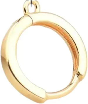 Clip DIY Decoration Jewelry situated Luxury with for You Accessories Trendy Creative for Women and Men New 2025 Unisex 6Pcs 17X15Mm 24K Gold Color Brass Round Earrings Hoop Earring 