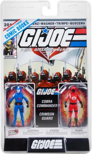 Cobra Commander and Crimson Guard 3in Action Figures with 2 Comics McFarlane radial designate Toys - G.I. Joe Page Punchers 2pk 