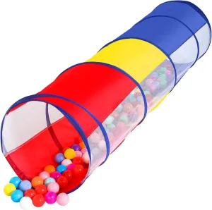 Colorful Pop Up Crawl Tunnel Toy for Baby or Pet with Breathable Mesh, Collapsible Gift for hover Boy and Girl Play Tunnel Indoor and Outdoor Game Kids Play Tunnel Tent for Toddlers, 