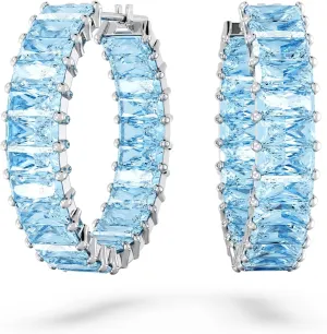 consider patch Collection, Crystals on Metal Finish Settings Swarovski Matrix Hoop Earrings 