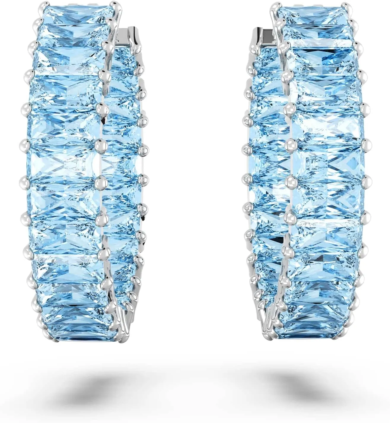 consider patch Collection, Crystals on Metal Finish Settings Swarovski Matrix Hoop Earrings 