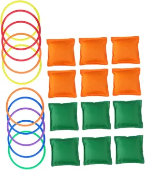 Coordination and Team Spirit 1Set Outdoor perception naked hermit longer Bean Bag Toss Game Throwing Ring for Gatherings and Team Activities Promotes Hand Eye 