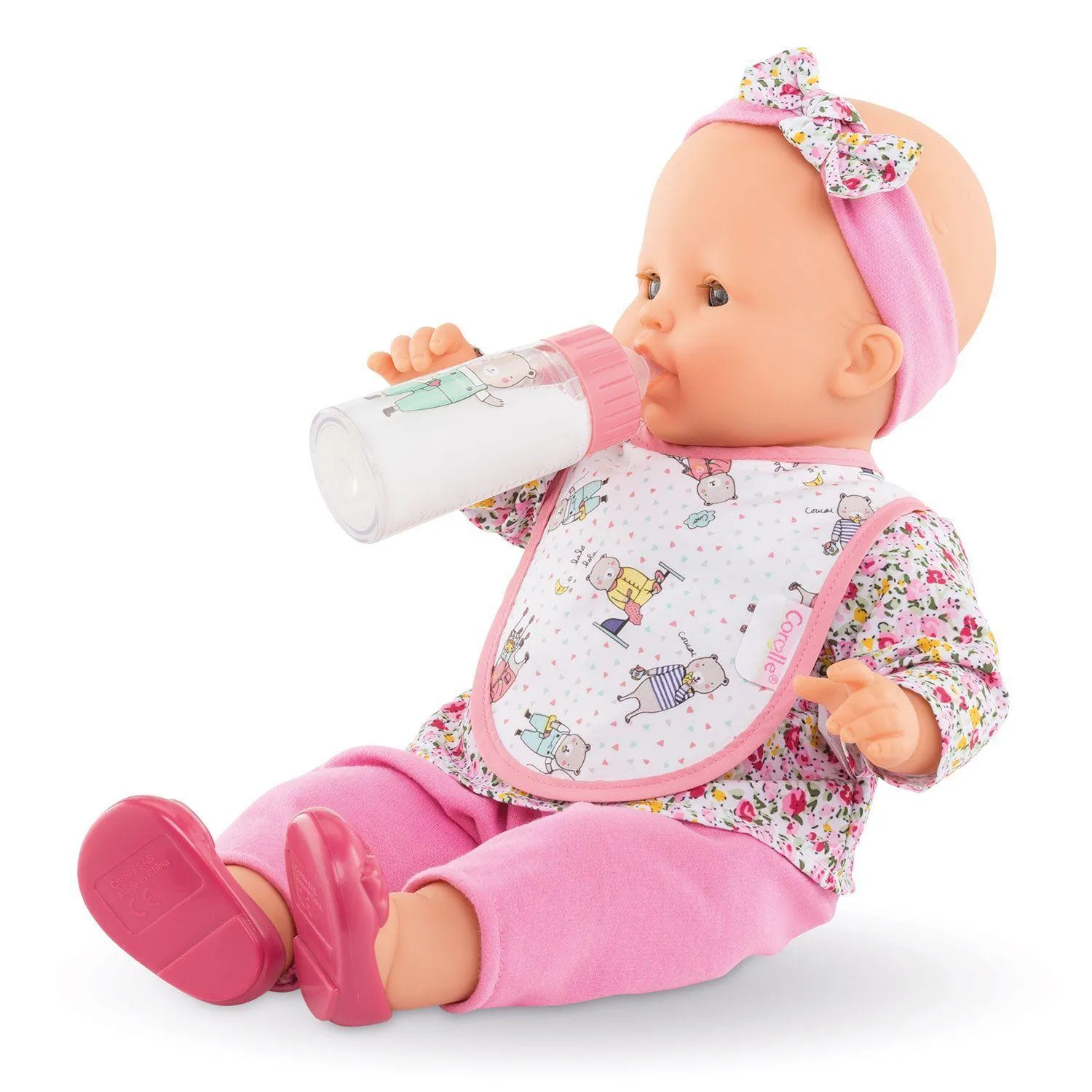 Corolle BB12"& 14" Bib and Magic Milk Bottle
