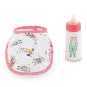 Corolle BB12"& 14" Bib and Magic Milk Bottle