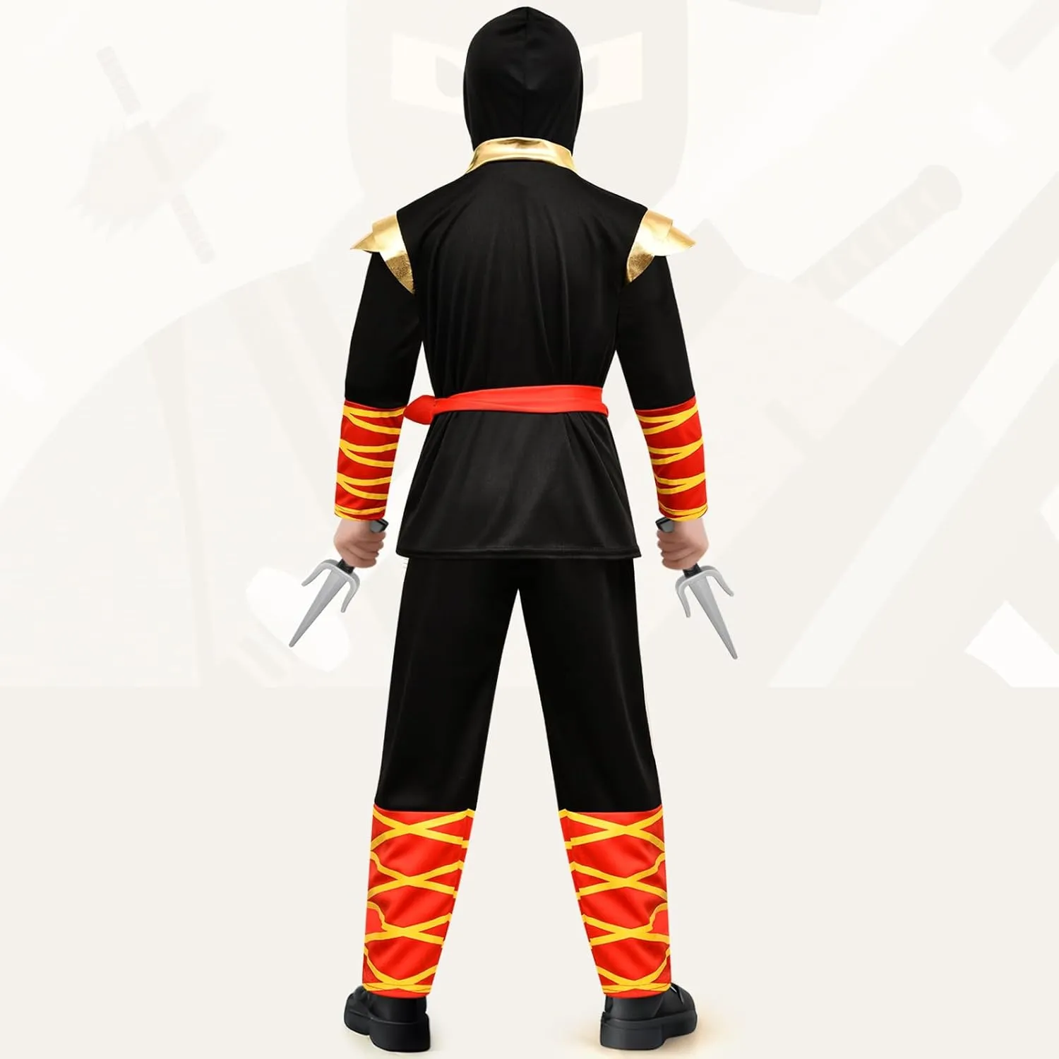Cosplay Role Play Birthday Gifts G.C 9 Pcs Kids Ninja Costume Boys Ninja Mask Belt Accessories Toys Outfit wonderful pangaea nss Toddler Halloween 