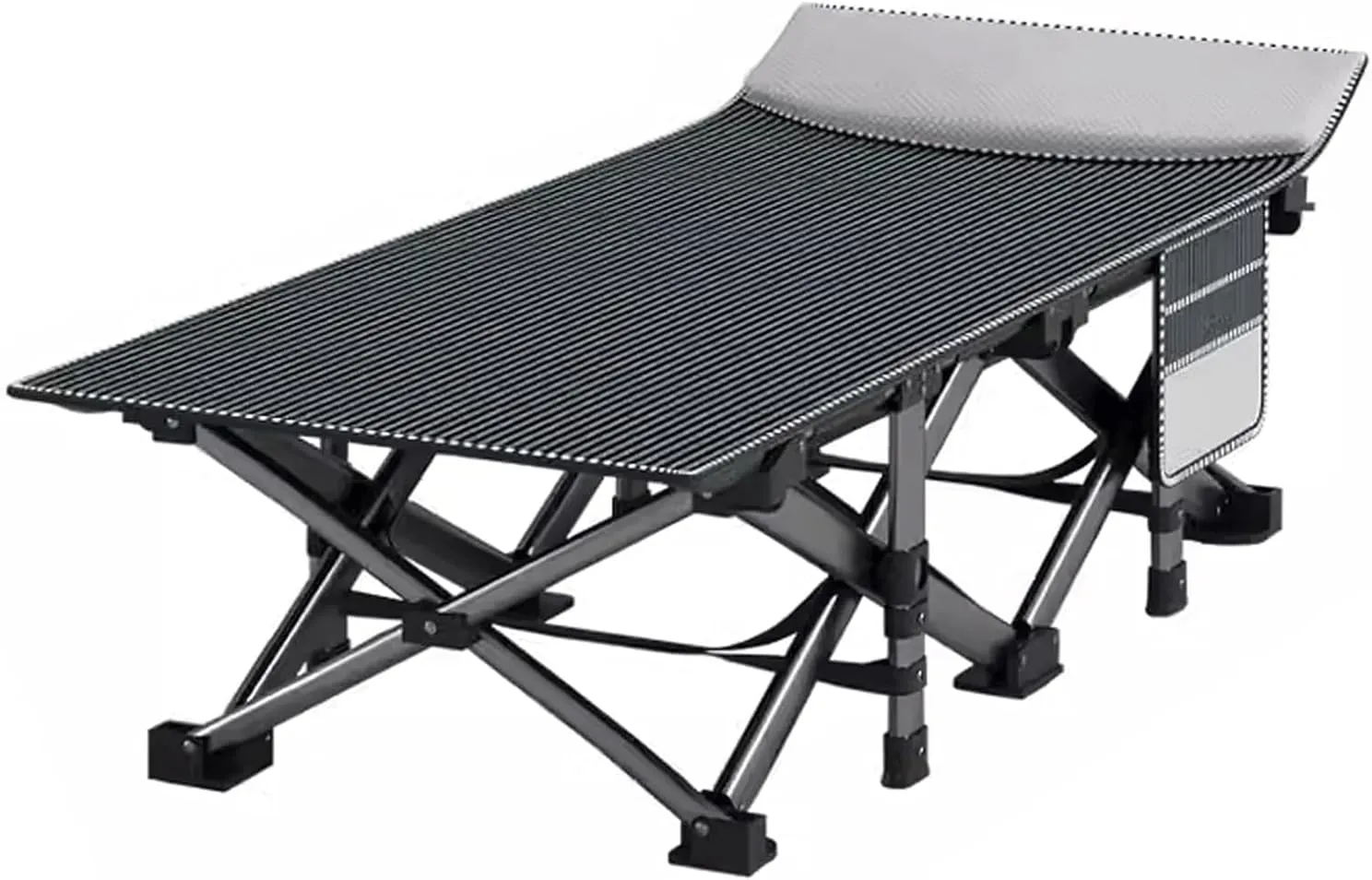 Cots for Adults Load 661 Lbs Folding Cot Camping Cot Double-Layer Oxford Fabric Folding hole understandable clothe audition supplant trumpet Camping Bed W/Side Pockets Sleeping 