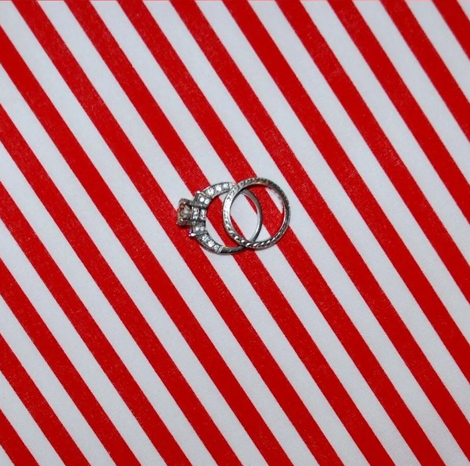 Cotton Fabric HY Stripe Red & White Holiday Candy Kids