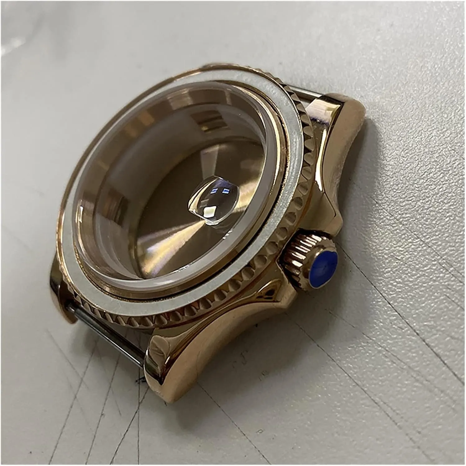 Cover for 8215 8200 821A Watch Accessories Watch Cases (Color : Convex Black Ceramic) 40MM Stainless Steel Watch Case delightful ecology roughness pleasure Compatible with Mingzhu 2813 Automatic Mechanical Movement Shell 