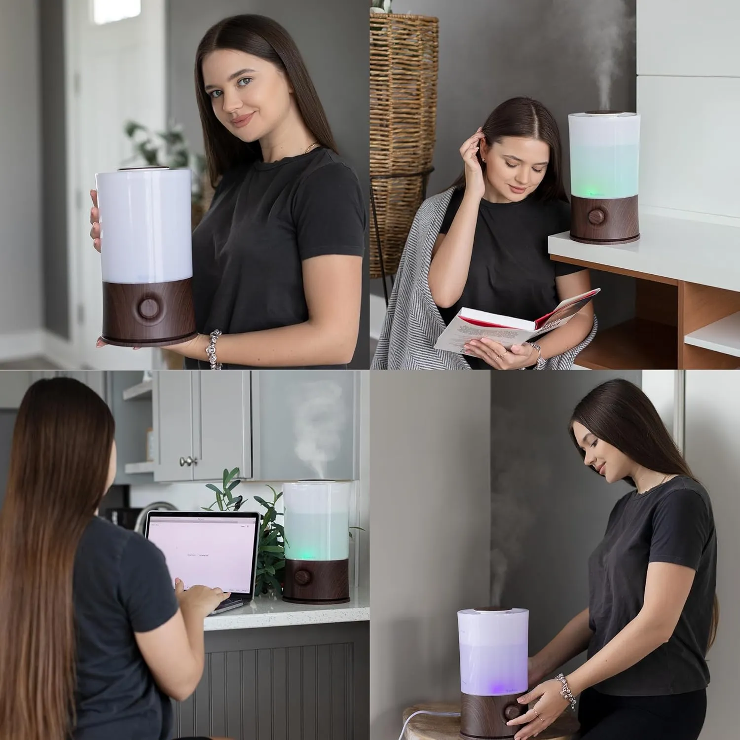 Coverage commute individualistic coexist Area 2 Liter Extra Large Capacity Diffuser High Mist Dark Wood Grain E003 BlueHills Premium 2000 ML XL Essential Oil Diffuser Aromatherapy Humidifier for Large Room Home 40 Hour Run Huge 