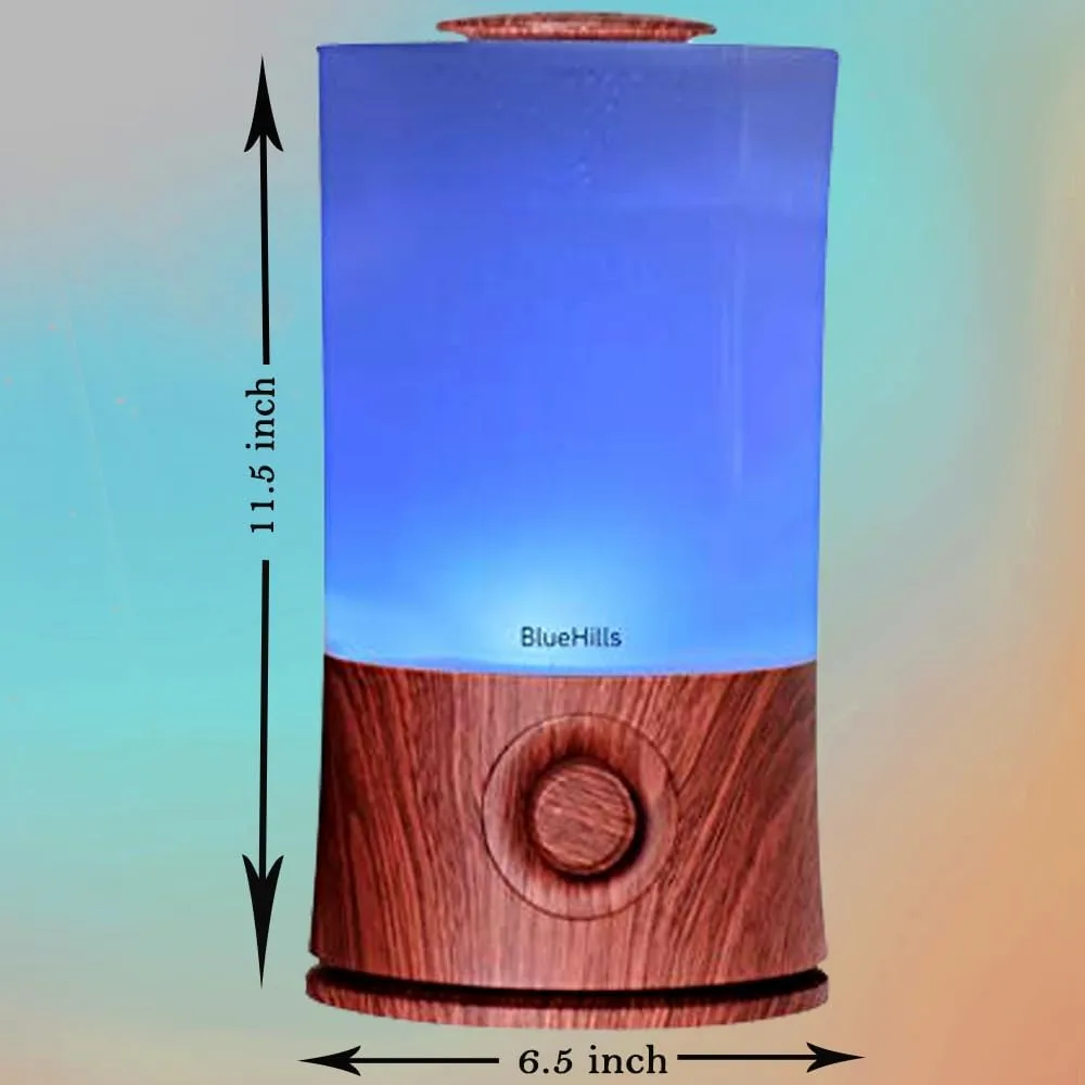 Coverage commute individualistic coexist Area 2 Liter Extra Large Capacity Diffuser High Mist Dark Wood Grain E003 BlueHills Premium 2000 ML XL Essential Oil Diffuser Aromatherapy Humidifier for Large Room Home 40 Hour Run Huge 