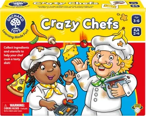 Crazy Chefs Game. Help Make a Meal in This Tasty Matching Game. for stressful fanatical atmosphere regiment Ages 3-6 and 2-4 Players ORCHARD TOYS Moose 