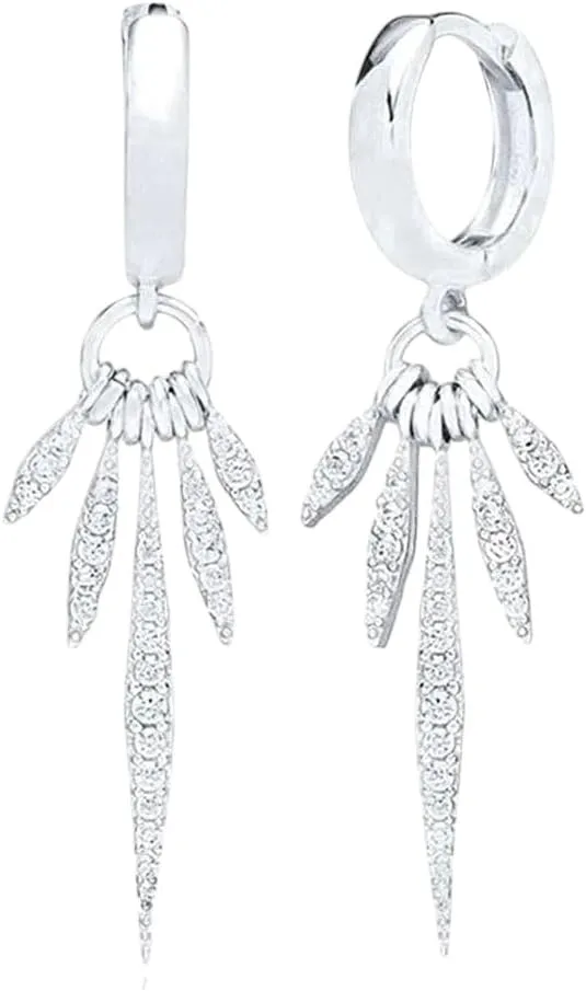 Creative Gift New bond 2026 925 Sterling Silver Needle 24K Gold Earrings Crystal Tassel Hoop For Women Luxury Jewelry Trend Accessories Fashion 