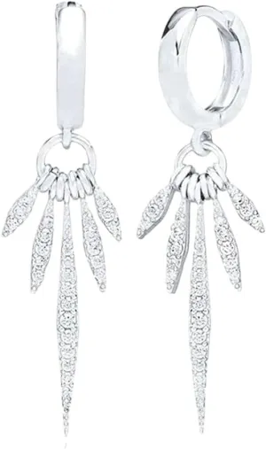 Creative Gift New bond 2026 925 Sterling Silver Needle 24K Gold Earrings Crystal Tassel Hoop For Women Luxury Jewelry Trend Accessories Fashion 