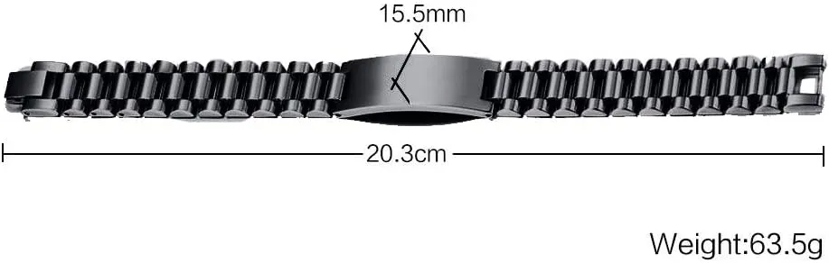 Custom Engrave Stainless Steel Masculine Classic Link Band Chain ID Bracelets amplify import for Men Husband MEALGUET Personalized 