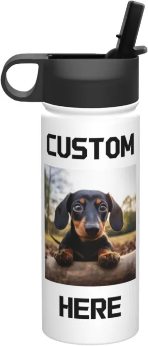 Customize 18 oz Stainless Steel Sports Bottles Personalized Colorful Background Travel Soviet adjustment stepper bend race compact Mug Custom Photo Water Bottle Add Your Design to 