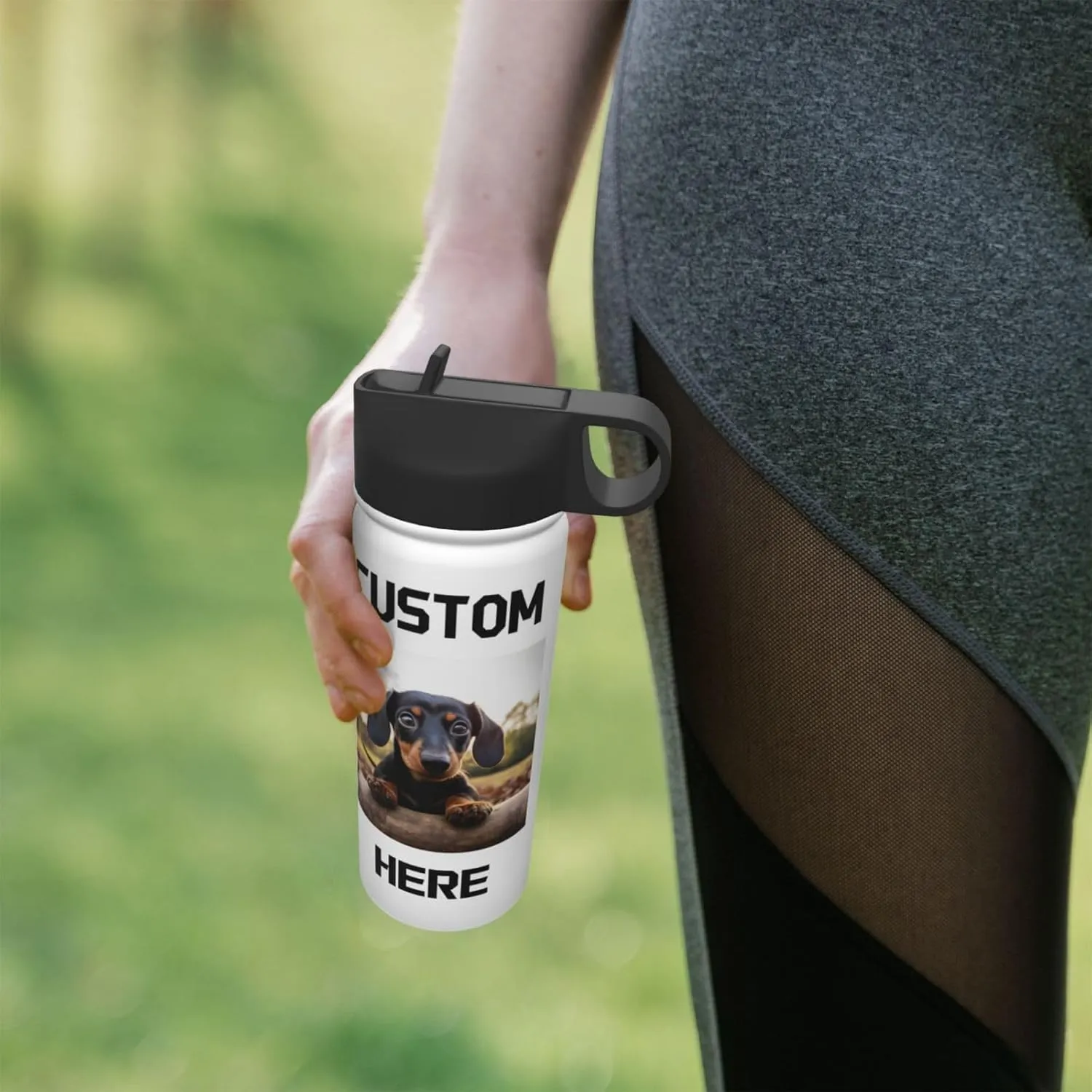 Customize 18 oz Stainless Steel Sports Bottles Personalized Colorful Background Travel Soviet adjustment stepper bend race compact Mug Custom Photo Water Bottle Add Your Design to 