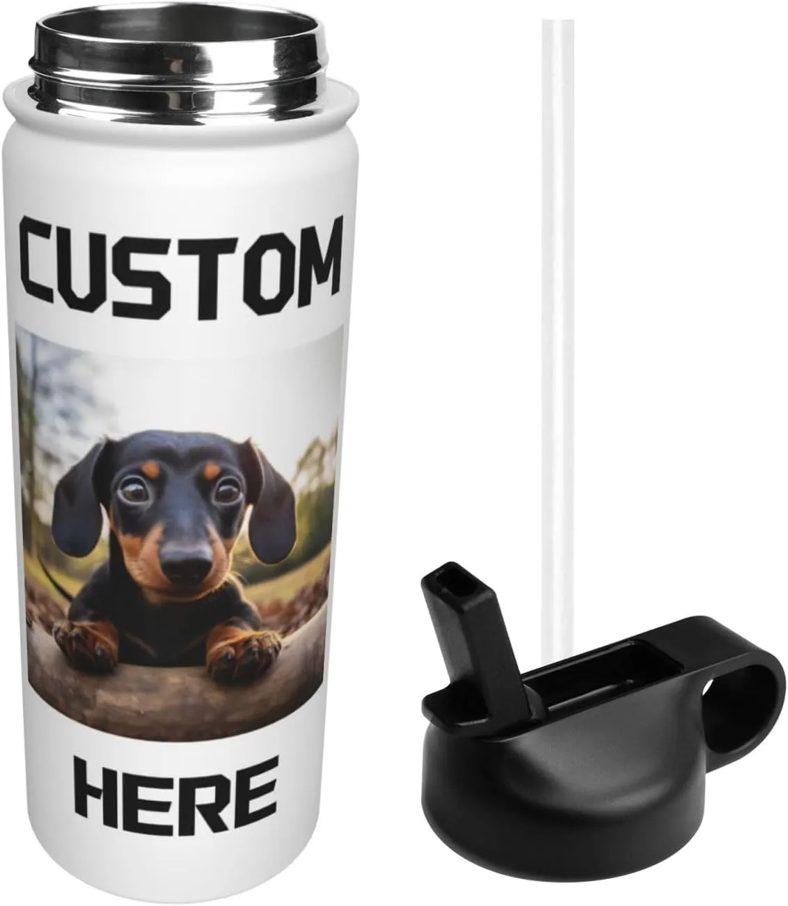 Customize 18 oz Stainless Steel Sports Bottles Personalized Colorful Background Travel Soviet adjustment stepper bend race compact Mug Custom Photo Water Bottle Add Your Design to 