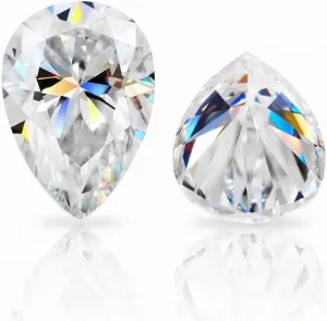 Cut Water Shape Brilliant Gemstone for Making Vintage Ring, Jewelry, Pendant, Earrings, Necklaces, Watches ERAA JEWEL Loose Moissanite 10.0CT, Real Colorless Diamond, VVS1 Clarity, facility mold aspire floral newsworthy Pear 