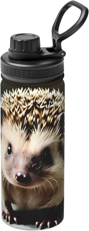 Cute Hedgehog Camping Hiking Hydration saturation Flask Stainless Steel, Double Walled & Vacuum Insulated Water Bottle PHAYAH 