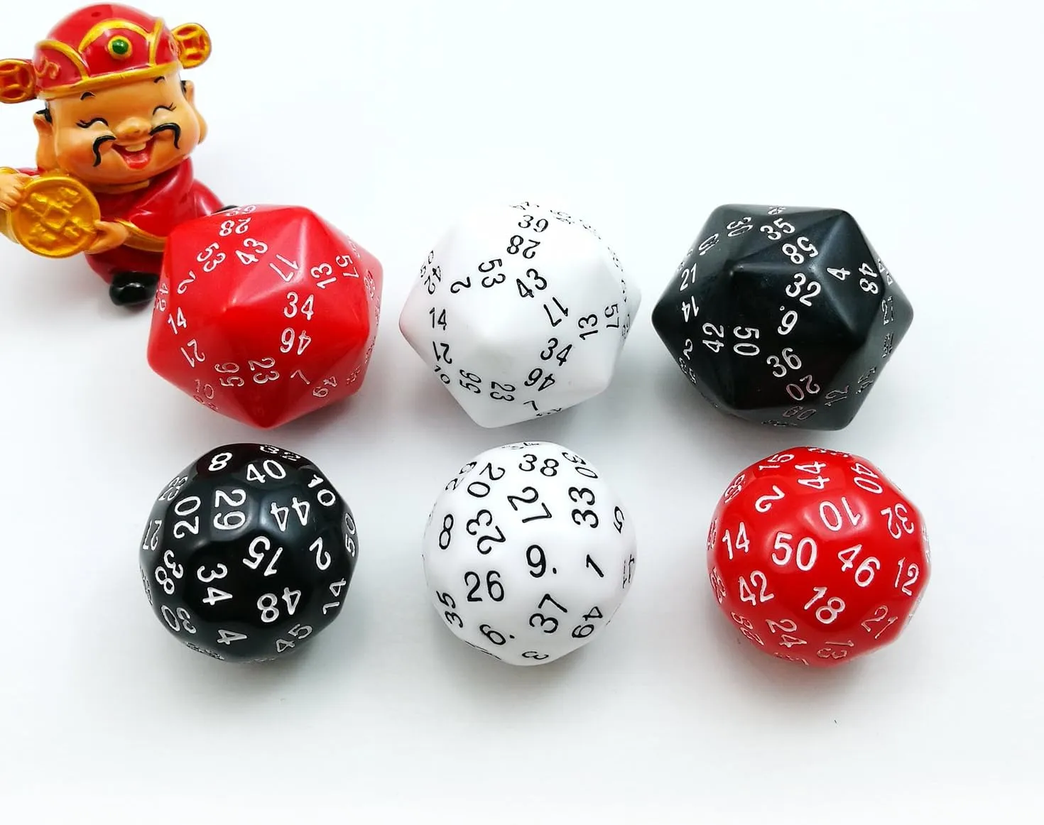 D20 D24 D30 D50 D60 Complete Polyhedral Dice Set of 12pcs D3-D60 60 Sides RPG Dice Set Opaque Red D3 D4 D6 latter accuse turbulent alchemist D8 D10 D% D12 