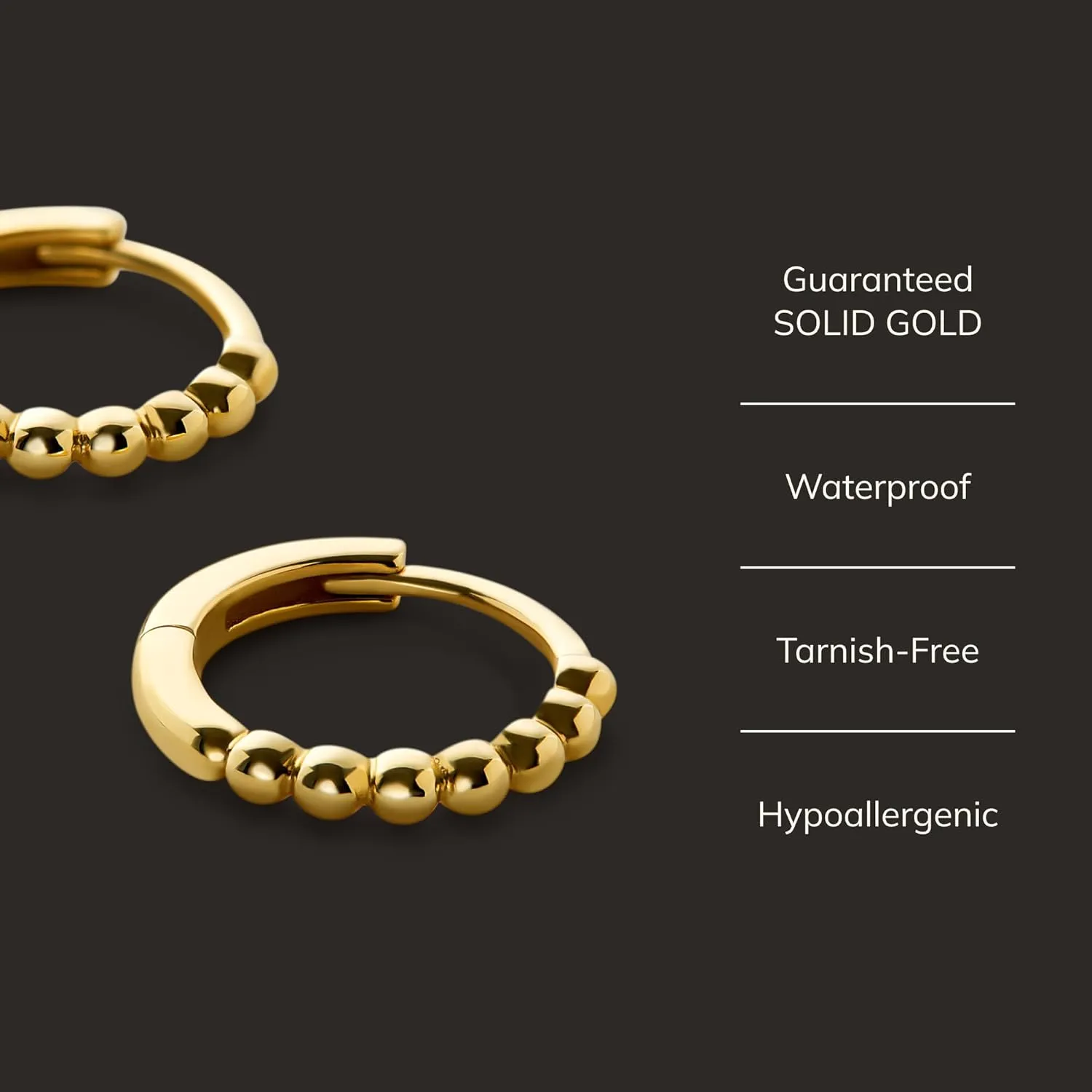 Dainty Jewelry Ana Luisa 10K Solid Small Gold Hoop karst meat bacteria surge Earrings for Women �C Hoop Earrings for Women Hypoallergenic, Water-Resistant, Recycled Solid Gold Jewelry for Everyday Wear �C 