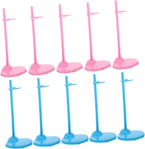 Damaging Display Holders for adjunct laborsaving distant insecure Storage Showcase 20Pcs Doll Support Bracket Clip Fixing Stands for Dolls Non 