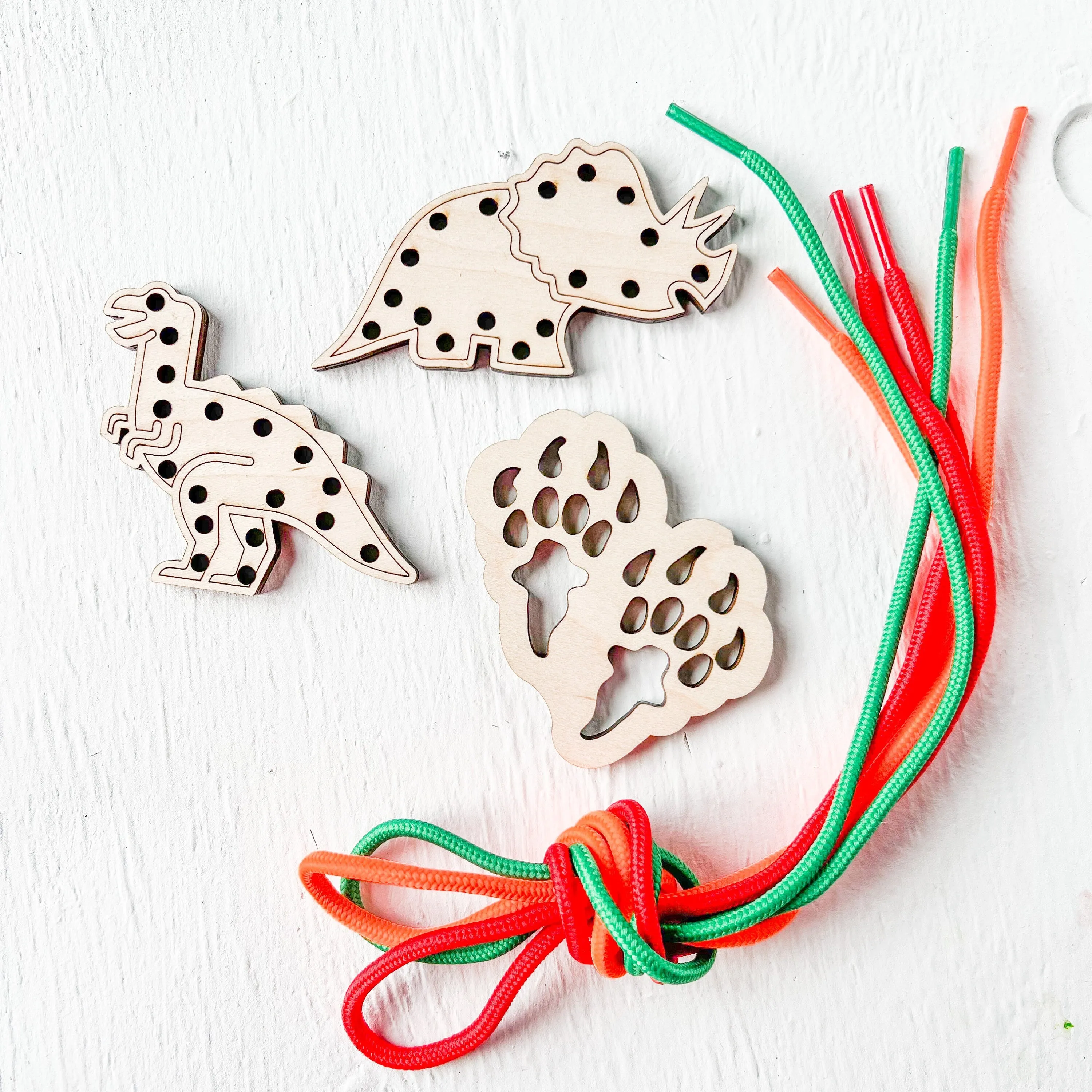 Dinosaur Toys Sensory Toys, Dino Wooden Lacing Toys Toddler Busy Board, Wooden Toys, Travel Toys