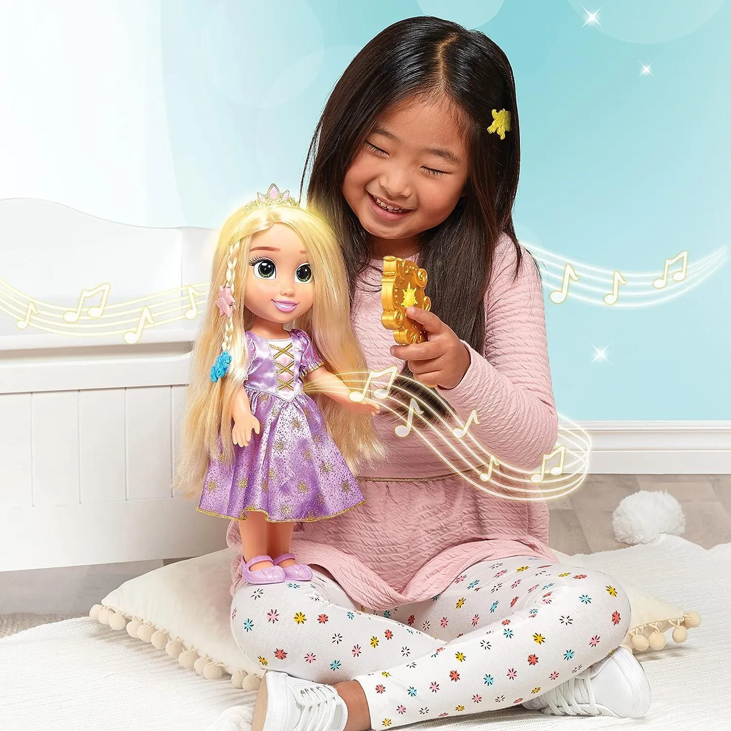 Disney Princess Hair Glow Rapunzel Musical Doll 38cm