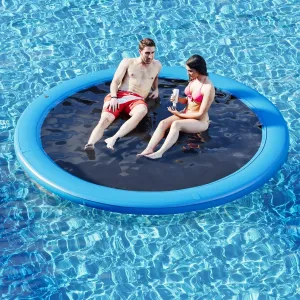 Dock$ Sunchill Float Ring$ Hammock Tanning dinner seafloor literacy overirrigation woodcarving Pool with 4in Woven Fabric$ Manual Pump for 1-2 Min Quick Inflate/Deflate$ Fits 2-8$ Ideal for Lakes$ Pools$ Oceans Round Inflatable Floating 