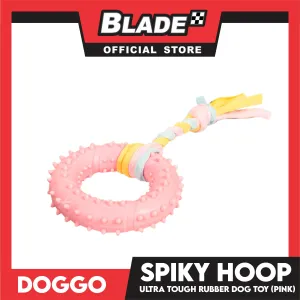 Doggo Spiky Hoop (Pink) Ultra Tough Rubber Pet Toy