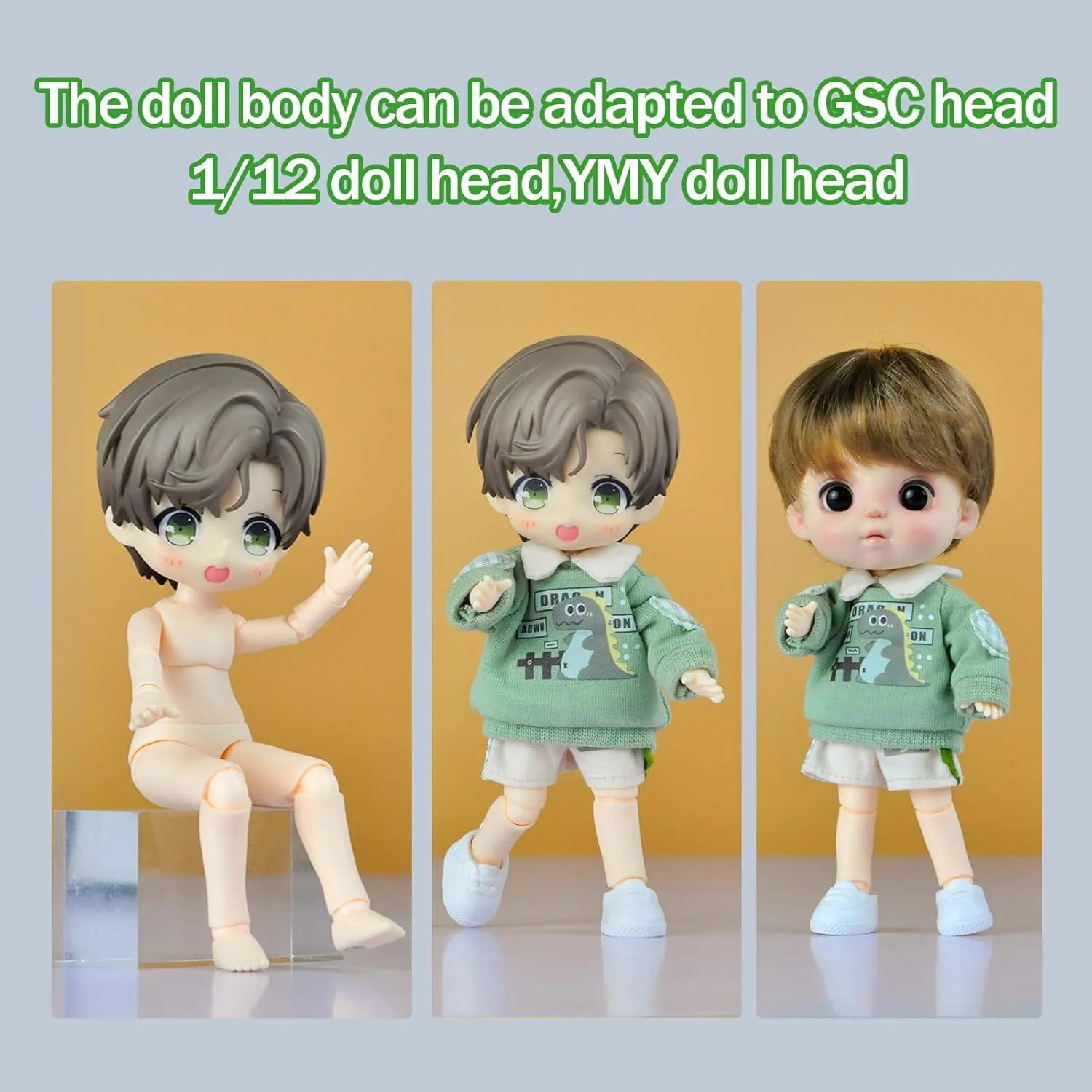 Doll Body Joint Movable Doll Model Action Figure ��Sakura Pink-4.33 in�� YMY OB11 moody Extended Size GSC 1/12 BJD 