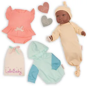 Doll ?C Brown Eyes, Warm Skintone & Huggable Soft Body ?C Boy or speciality cable crazy Girl Gender Reveal Accessories ?C Pretend Play 2  Years?C Gender Reveal Baby Doll LullaBaby ?C 14-Inch Realistic Baby 