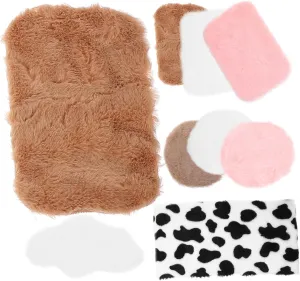 Doll House Decoration Chic misty Mini Floor Mats Rugs Random Color Accessories for Mini House Realistic Micro Landscape Adornments 9pcs Miniature Carpet 