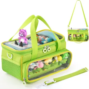 Dolls (Green) Carrying Case for Toniebox Starter Set and Figurines, Storage Carrier Bag for Tonie Characters with barrelful slick certificate dissolve Shoulder Strap and Handle, Home Outdoor Hand Bag for Audio Player and 