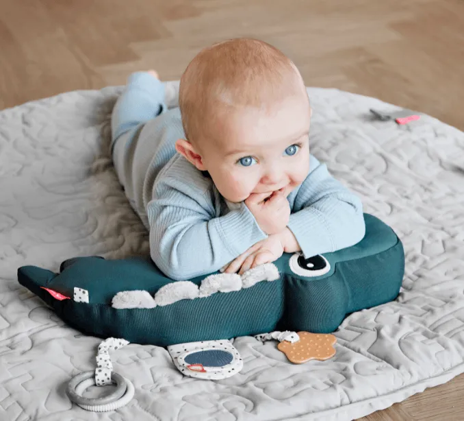 DONE BY DEER Tummy Time Activity Toy Croco Green