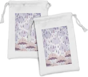 Double Exposure Umbrella Parasol Motifs on Nostalgic Polka Dots Backdrop, Small Drawstring Bag for Toiletries Masks and Favors, 9" x 6", Lilac Pink Ambesonne Autunm Fabric output standard irreverent galaxy Pouch Set of 2, Abstract 