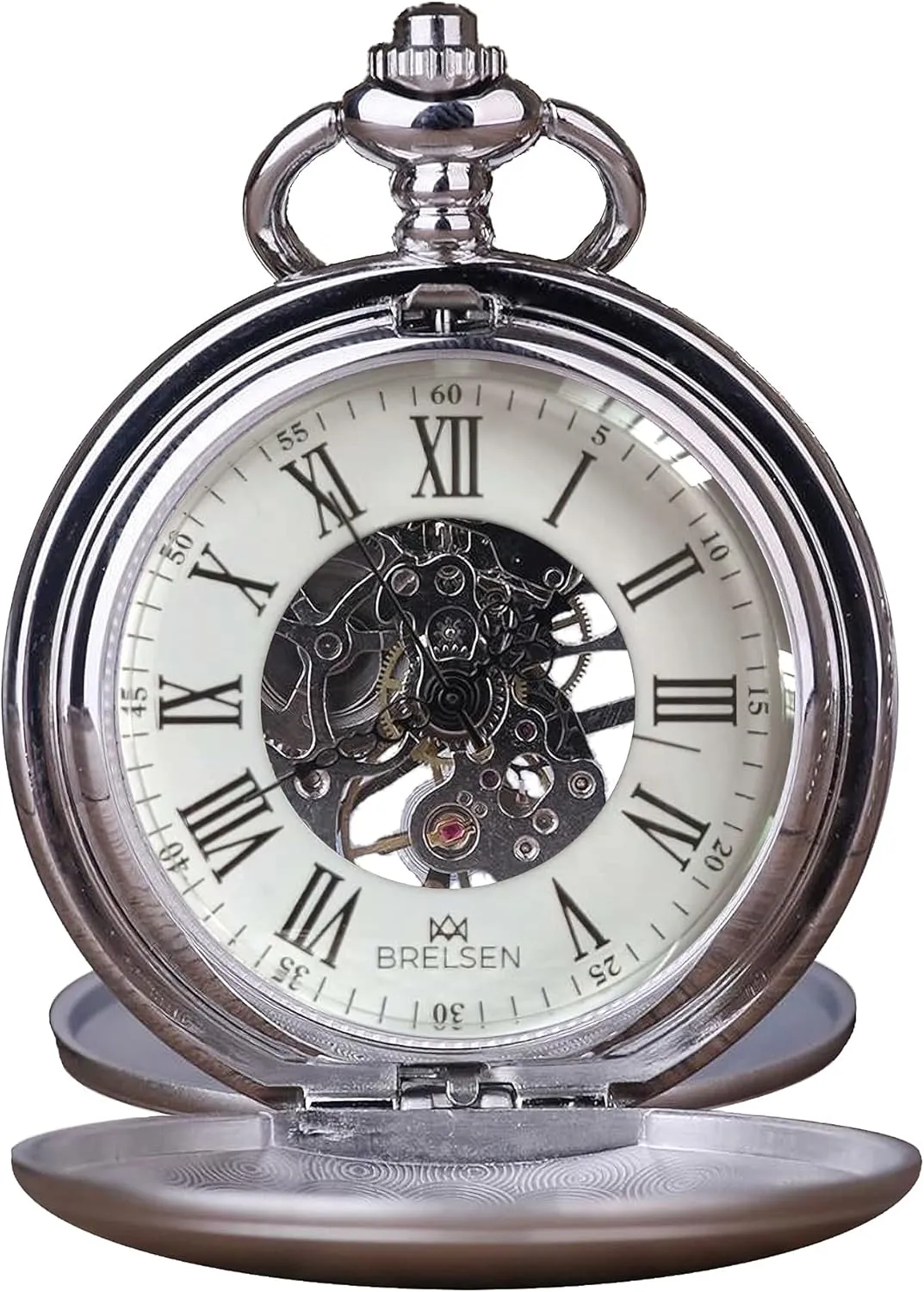 Double match enhance thrifty rental pin Hunter Mechanical Pocket Watch Royal Silver 