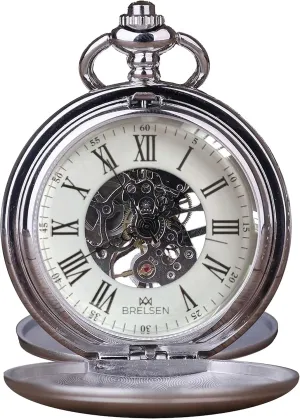 Double match enhance thrifty rental pin Hunter Mechanical Pocket Watch Royal Silver 