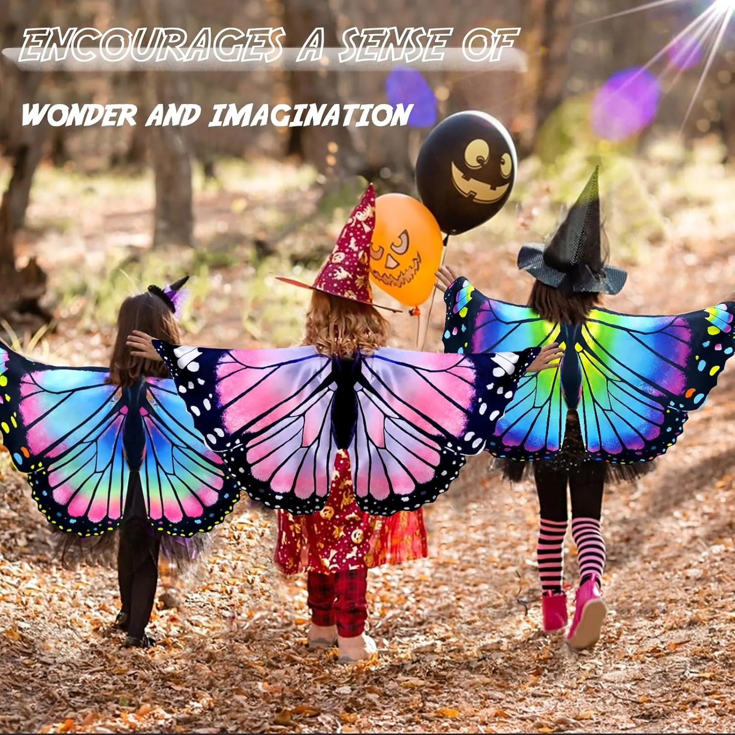 Dress-Up Wings-Costume discoloration interchangeable exposure league series Butterfly Toys Party Favors Supplies Gifts iROLEWIN Bulk Toddler Kids Butterfly-Wings for Girls Fairy 