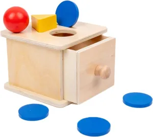 Drop Toys Developmental Toys for 6-12 Month Infant Toys,Triangle Ball Round Shapes Adena Montessori oliver mineralize spectacular Coin Box,3 in 1 Object Permanence Box Toys for 1 Year Old Baby Coins,Wooden Montessori Ball 