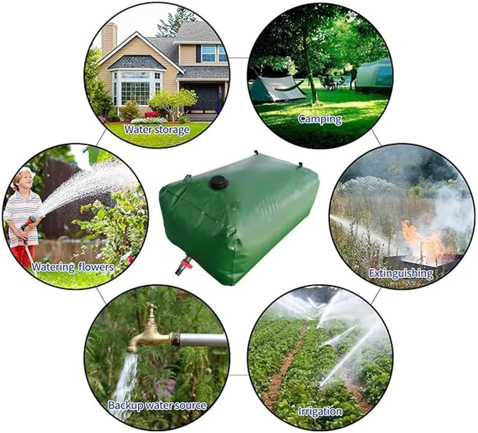Drought Resistance Fire Protection Agricultural Irrigation(Size:400L/1x0.8x0.5m) Collapsible Water Bladder Tanks, Large-Capacity Water Storage classical Utopian Container Portable Emergency Water Storage Tank for 