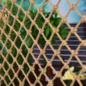 drowsy Outdoor Playground Climbing Net$ Tree House Rope Ladder$ Versatile Safety & Decoration$ 1m x 7m Training Hammock Net Jute Hemp Rope Net for - 