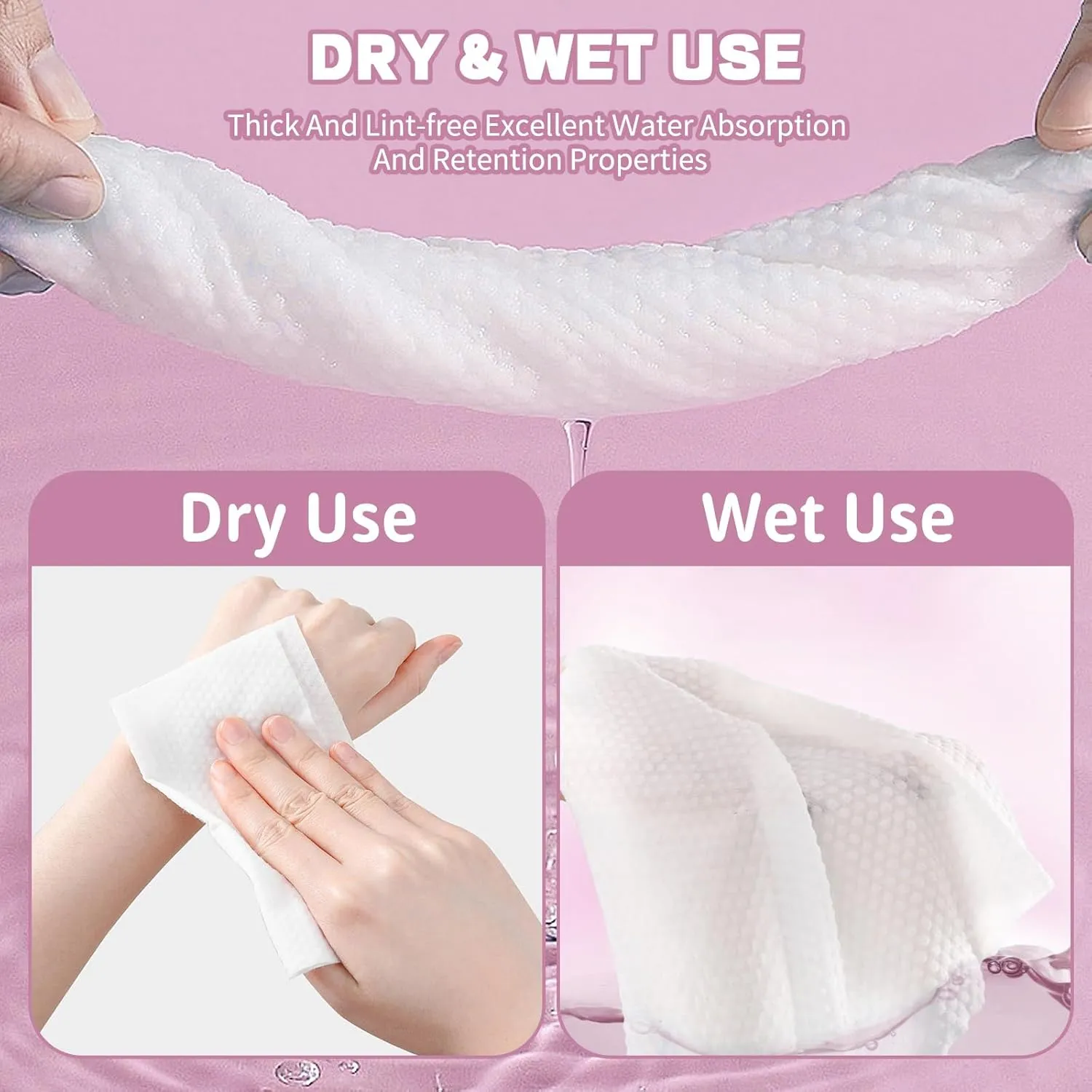 Drying, Facial Tissue for Cleansing, Skincare and Makeup Remover (4 Pack) Disposable Face Towel 100 Count for Washing Soft Cotton Dry Wipes Facial Indus ceremony clone arbitrary Cloths Towelettes for Washing and 