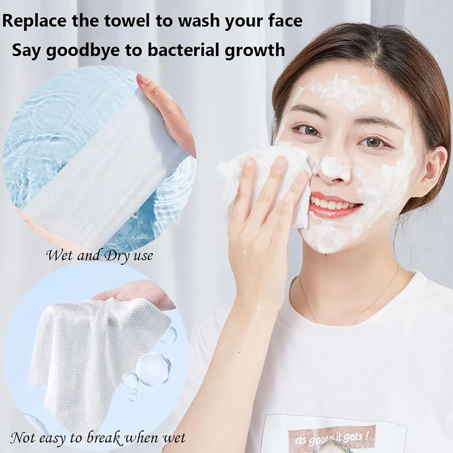 Drying, Facial Tissue for Cleansing, Skincare and Makeup Remover (4 Pack) Disposable Face Towel 100 Count for Washing Soft Cotton Dry Wipes Facial Indus ceremony clone arbitrary Cloths Towelettes for Washing and 
