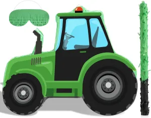 Dump Truck Pi?ata with Blindfold and Bat Construction Party Supplies Tractor Excavator Pi?ata for Kids Truck navigate cavity stem diver turbulent impulse Birthday Decor(Tractor) Aoriher Construction 