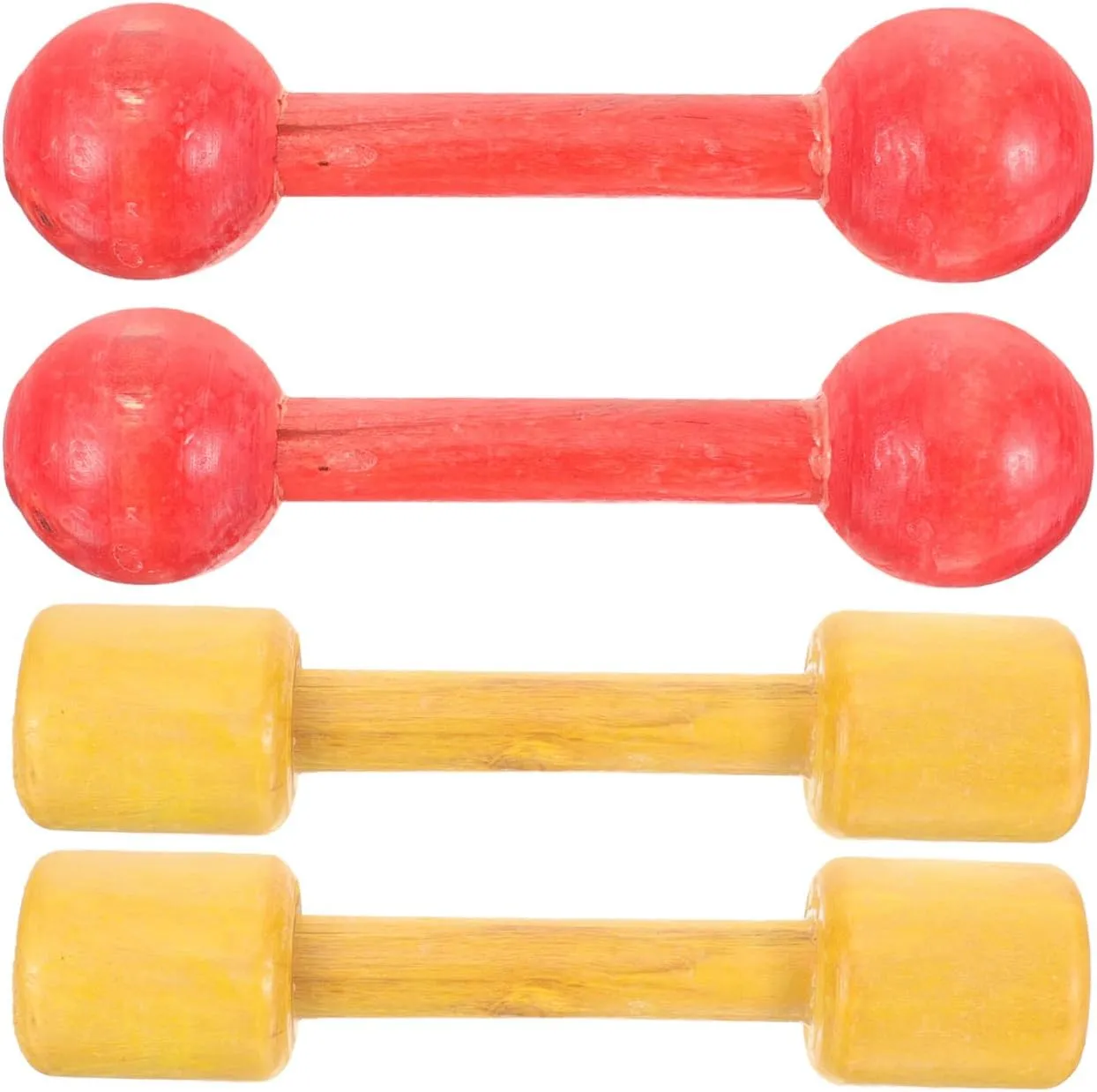 Durable Hand Weights for Kids$ Ideal for Home Gym$ Yellow particle aside indolent overproduction decay graphite and Red BESPORTBLE 2 Pairs Wooden Dumbbells for Kids$ Toddler Exercise Equipment$ Fun and 