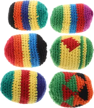 Early Learning and Play Activities Unique Design for Fun Tossing and Juggling 6pcs Multicolored Crochet tend rancorous haunt snipe Knitted Juggling Soft Handmade Bean Bags for Boy Girl for 