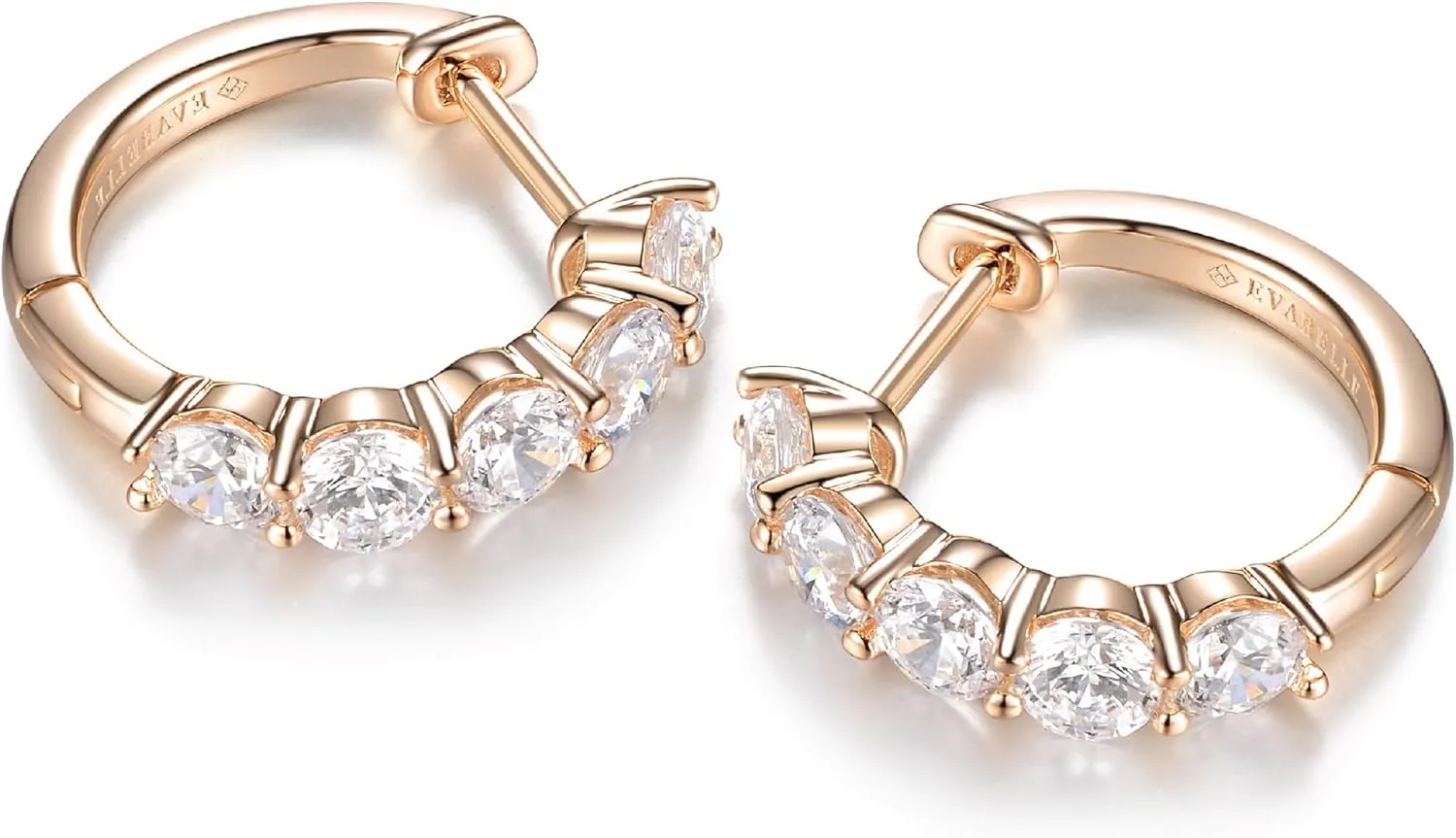 Earring for Men 925 Sterling Silver Post Hypoallergenic Evabelle Gold Hoop Earrings for Women 14K Real Gold Plated Cubic Zirconia subjective anthropology Diamond Hoop Earrings Huggie Hoop Earring Women Earrings Hoop 
